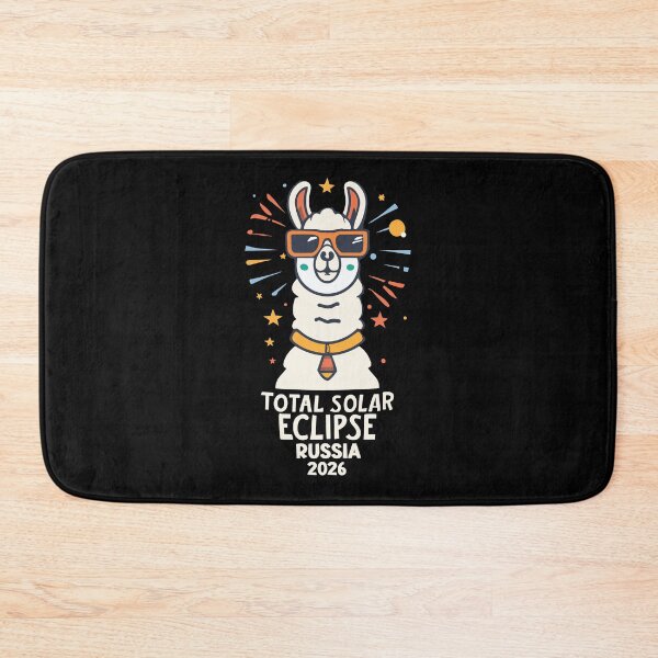 Item preview, Russia 2026 Total Solar Eclipse with a Cool Llama – Funny Astronomy Design designed and sold by EmeraldeaArt.
