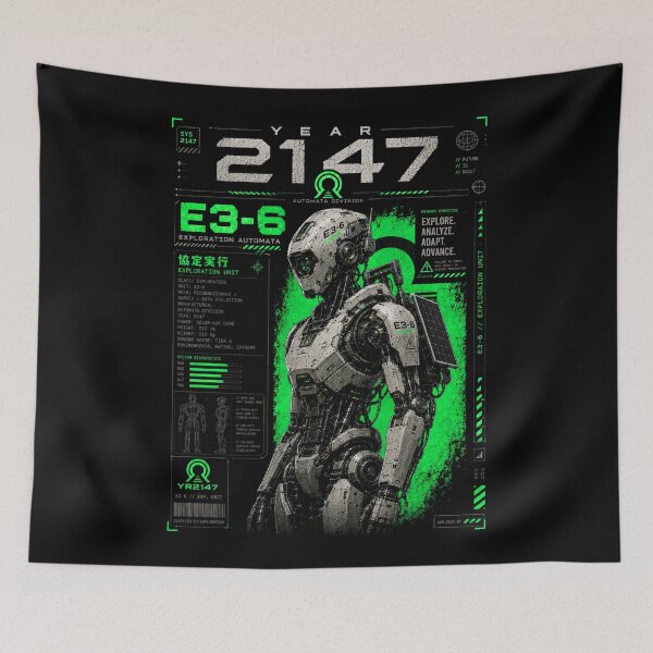 Item preview, Year 2147 Futuristic Cyberpunk Sci-Fi Streetwear  designed and sold by TEEJAMBOREE.
