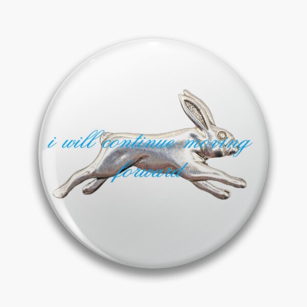 Item preview, Blue and Silver I Will Continue Moving Forward Bunny Rabbit designed and sold by hdziedzic.