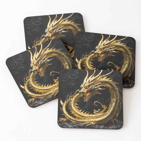 Item preview, Golden Dragon Guardian - Mythical Serpent Art designed and sold by CrippiCrippi.