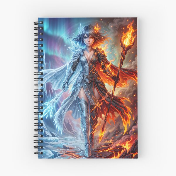 Item preview, Epic Ice and Fire Warrior Dual Element Fantasy Art designed and sold by TheRichGallery.
