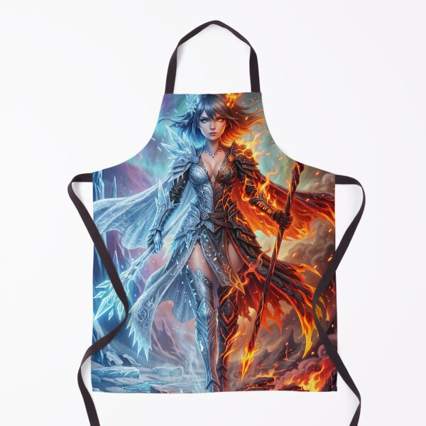 Item preview, Epic Ice and Fire Warrior Dual Element Fantasy Art designed and sold by TheRichGallery.
