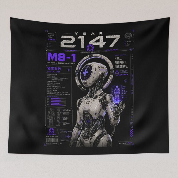 Item preview, Year 2147 Futuristic Cyberpunk Sci-Fi Streetwear  designed and sold by TEEJAMBOREE.