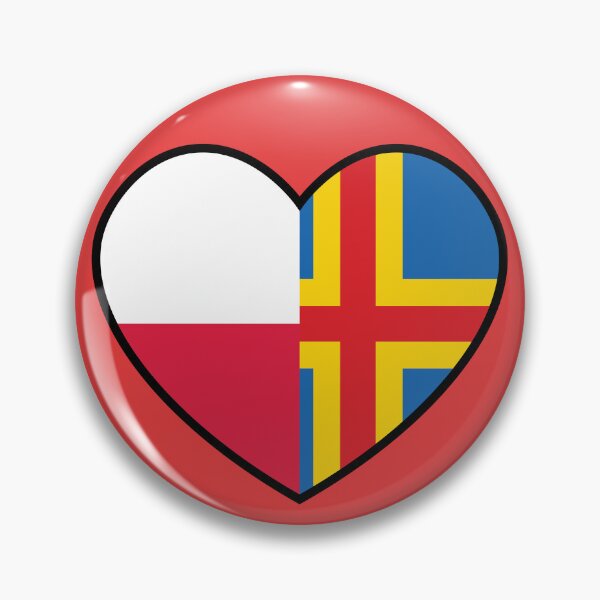 Item preview, Flag Heart - Poland Aland designed and sold by SpaceJunkLtd.