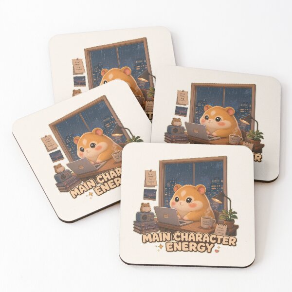 Item preview, Main Character Energy Hamster | Cozy Lofi Study Aesthetic designed and sold by Pick'n Quick.