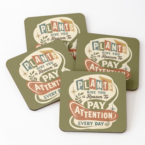 Item preview, Plants Give You A Reason | Retro Botanical designed and sold by HookedAndTrying.