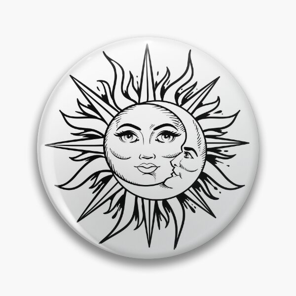 Item preview, Sun and Moon Celestial Line Art – Black Minimalist  designed and sold by EmeraldeaArt.