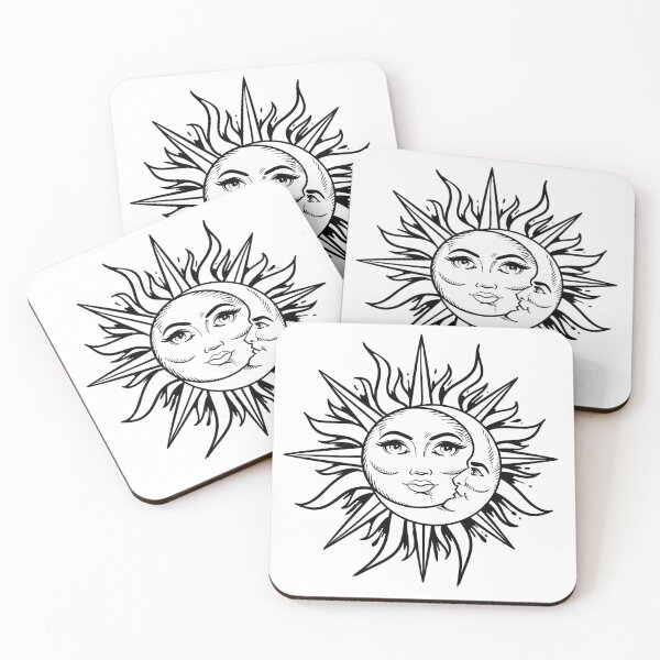 Item preview, Sun and Moon Celestial Line Art – Black Minimalist  designed and sold by EmeraldeaArt.