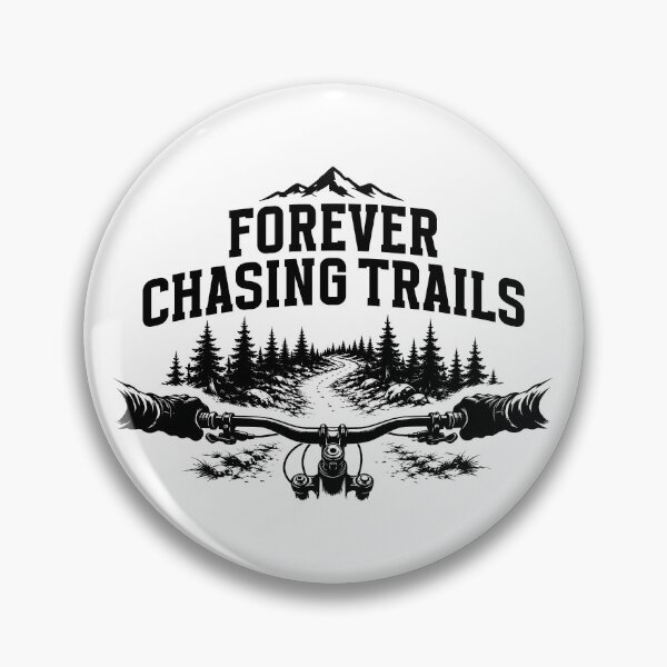 Item preview, Forever Chasing Trails Mountain Bike Rider Silhouette designed and sold by eclecTEEq.