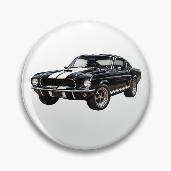 Item preview, Black Classic Muscle Car – Vintage Racing Car Art designed and sold by TinyWeird.