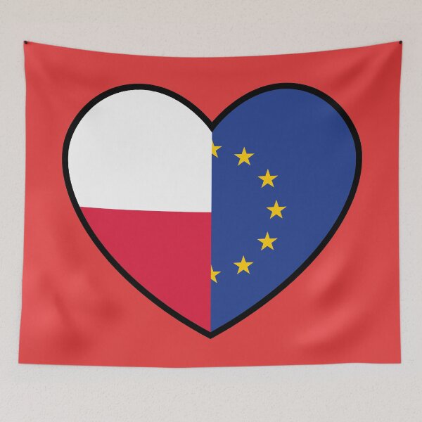 Item preview, Flag Heart - Poland European Union designed and sold by SpaceJunkLtd.