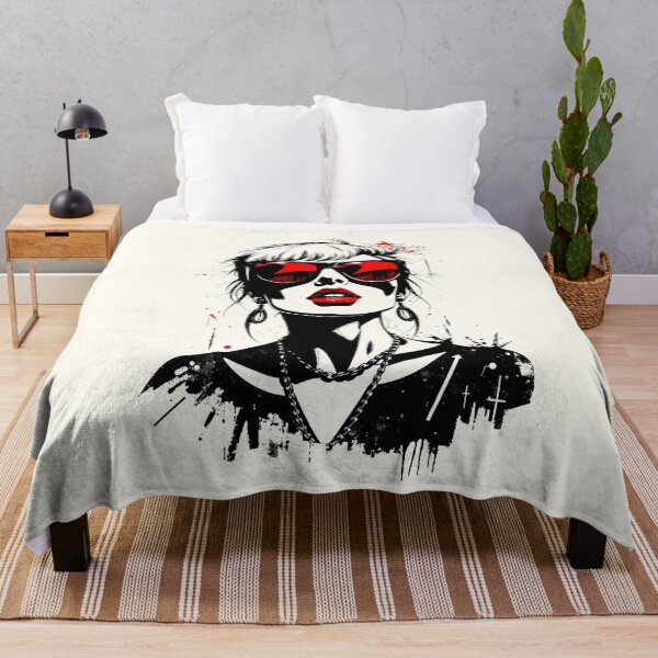Item preview, Gothic Neon Red Sunglasses Woman Line Art designed and sold by ERODED SELF.