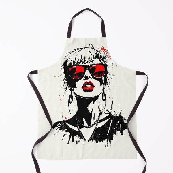 Item preview, Gothic Neon Red Sunglasses Woman Line Art designed and sold by ERODED SELF.