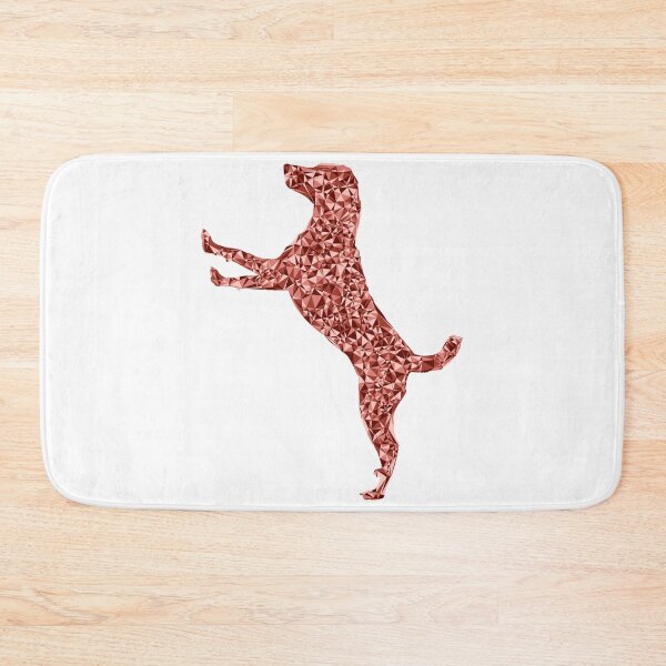 Item preview, Dog Jumping Up Red Triangular Silhouette Design designed and sold by DymondDesigns.