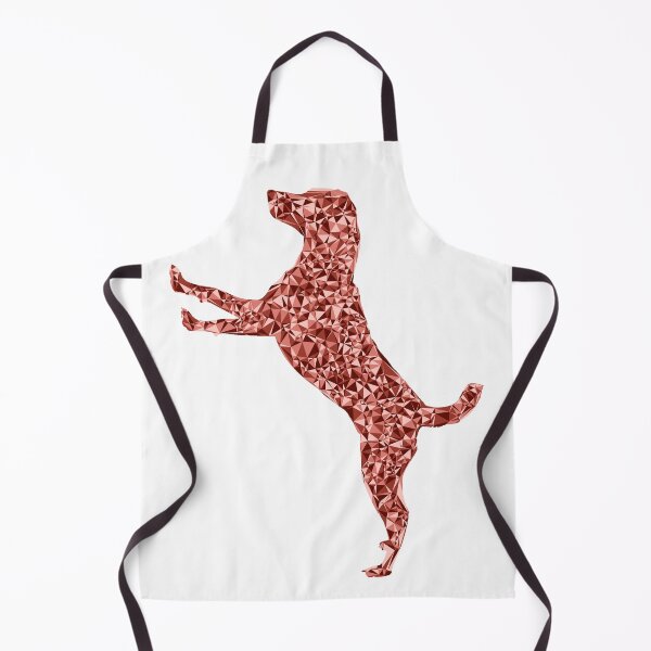 Item preview, Red Triangular Cute Excited Dog Silhouette Design designed and sold by DymondDesigns.