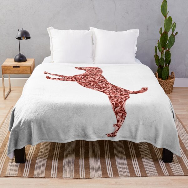 Item preview, Red Triangular Cute Excited Dog Silhouette Design designed and sold by DymondDesigns.
