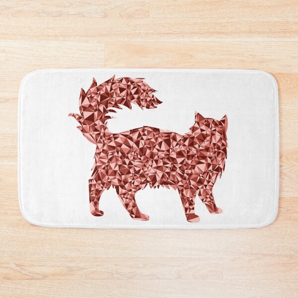 Item preview, Fluffy Cat Red Triangular Mosaic Silhouette Design designed and sold by DymondDesigns.