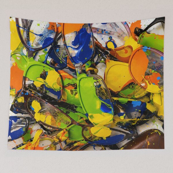Item preview, Eyeglass and Paint Splatter Pop Art Mixed Media designed and sold by THE SPLATTERED HAUS BY SAGE BANKS.