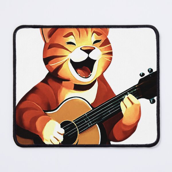 Item preview, Happy Guitar Cat – Cute Music Lover Good Vibes designed and sold by say_li03.