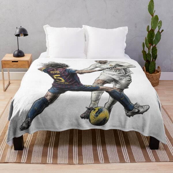Item preview, Cristiano Ronaldo Dribbling Past Carles Puyol Pencil Sketch designed and sold by annaarthk.