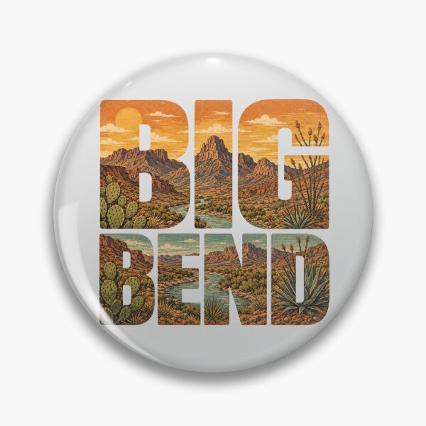 Item preview, Big Bend National Park Desert Landscape Typography designed and sold by SimplyJasper.
