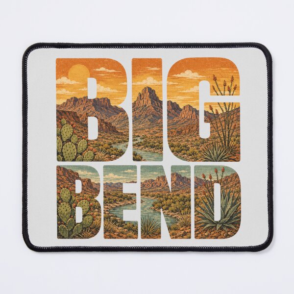 Item preview, Big Bend National Park Desert Landscape Typography designed and sold by SimplyJasper.