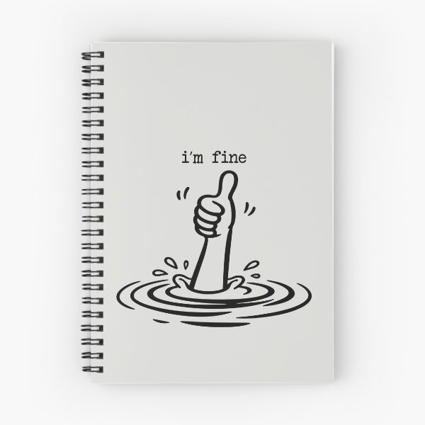 Item preview, I'm Fine, Improve Mental Health Funny Sarcastic T Shirt designed and sold by MalwasBasket.