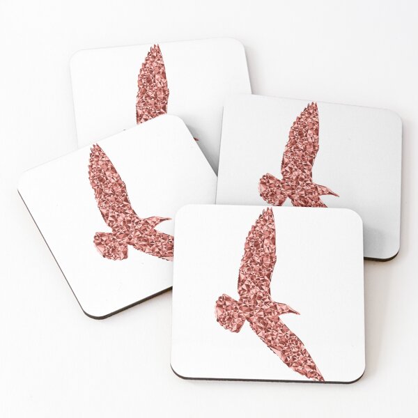 Item preview, Soaring Seagull Red Triangular Mosaic Silhouette Design designed and sold by DymondDesigns.