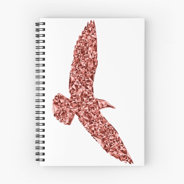 Item preview, Soaring Seagull Red Triangular Mosaic Silhouette Design designed and sold by DymondDesigns.
