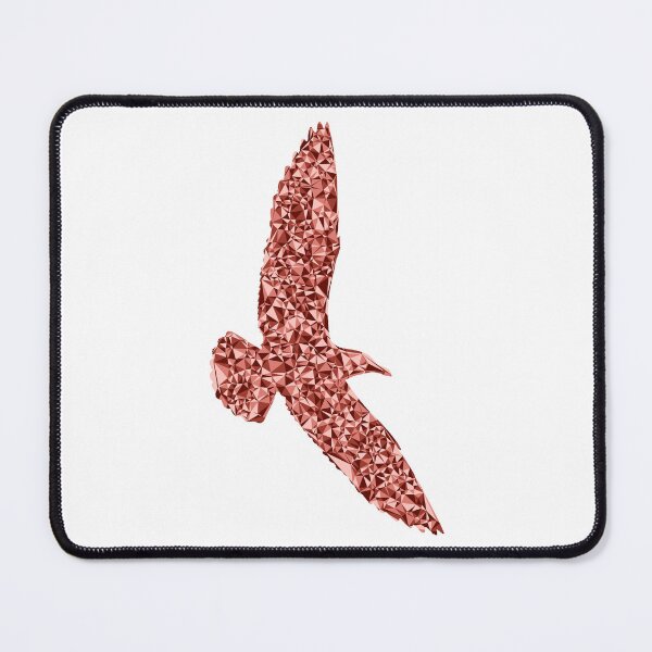 Item preview, Red Triangular Mosaic Seagull Soaring Silhouette Design designed and sold by DymondDesigns.