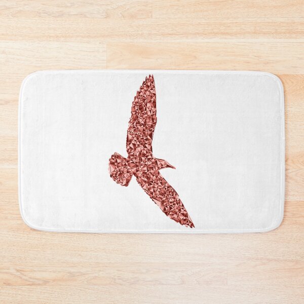 Item preview, Soaring Seagull Red Triangular Mosaic Silhouette Design designed and sold by DymondDesigns.