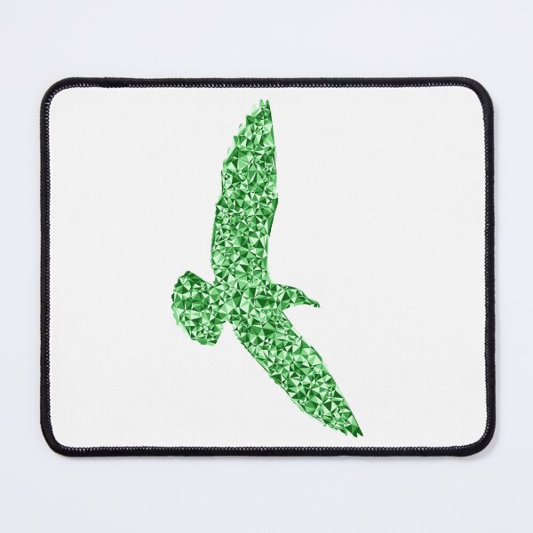 Item preview, Soaring Seagull Green Triangular Mosaic Silhouette Design designed and sold by DymondDesigns.