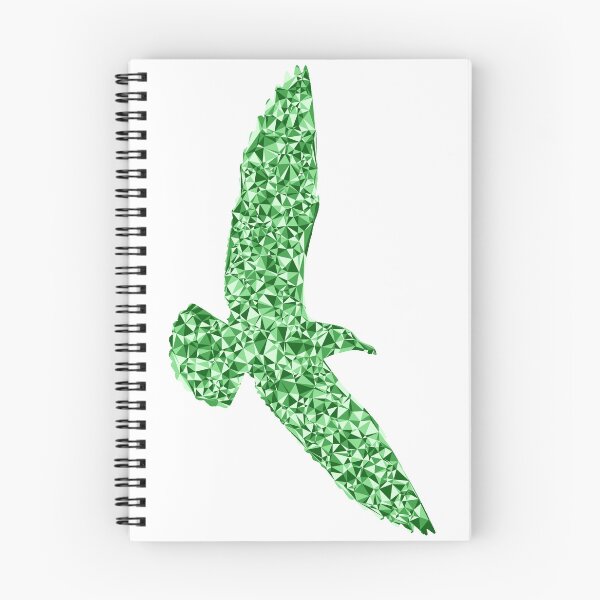 Item preview, Soaring Seagull Green Triangular Mosaic Silhouette Design designed and sold by DymondDesigns.