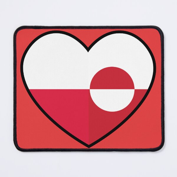 Item preview, Flag Heart - Poland Greenland designed and sold by SpaceJunkLtd.