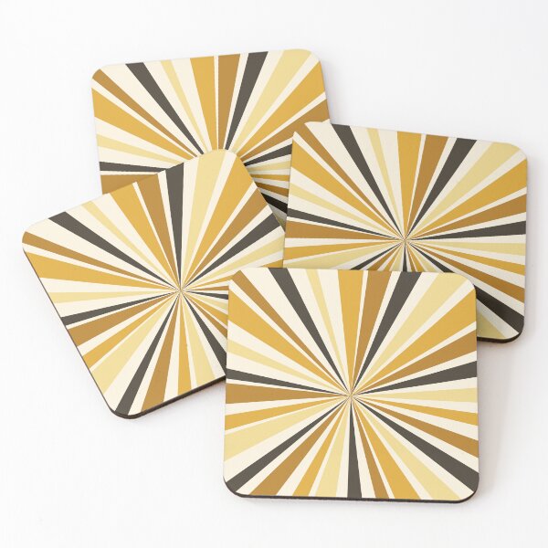 Item preview, Golden Mustard Radial Sunburst Pattern designed and sold by TidySystemsCo.