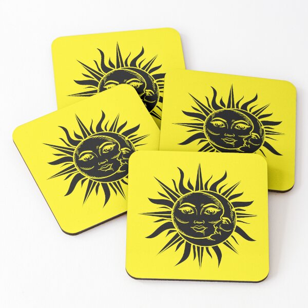 Item preview, Sun and Moon Celestial Line Art in black designed and sold by EmeraldeaArt.