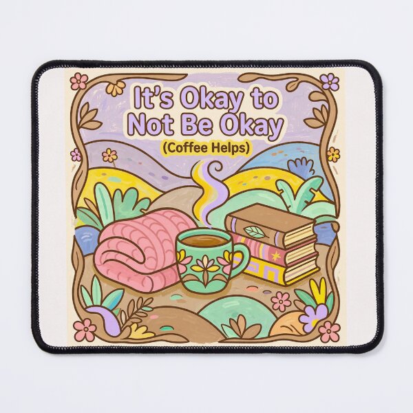 Item preview, it's okay to not be okay (coffee helps) designed and sold by Helios Be. Lavsh.
