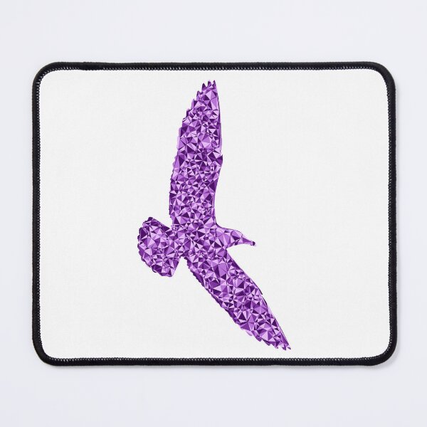 Item preview, Purple Triangular Mosaic Seagull Soaring Silhouette Design designed and sold by DymondDesigns.