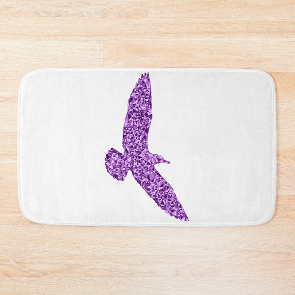 Item preview, Soaring Seagull Purple Triangular Mosaic Silhouette Design designed and sold by DymondDesigns.