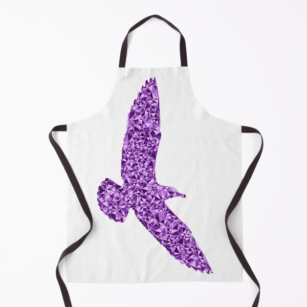 Item preview, Purple Triangular Mosaic Seagull Soaring Silhouette Design designed and sold by DymondDesigns.