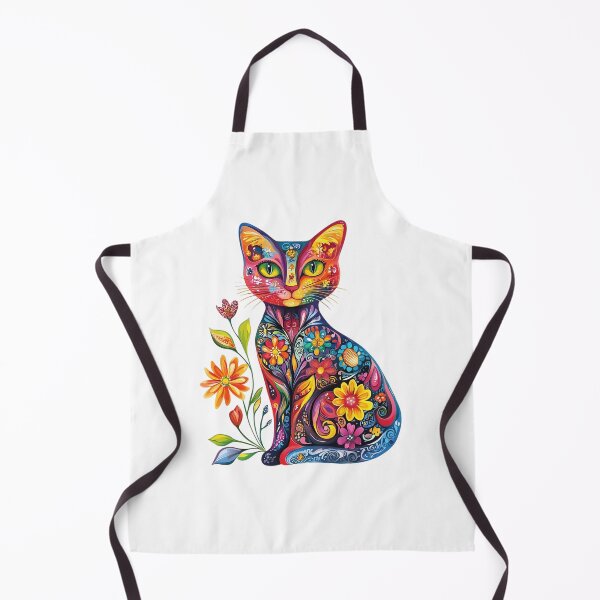 Item preview, Vibrant Floral Cat – Colorful Boho Garden Cat designed and sold by Awarrie.