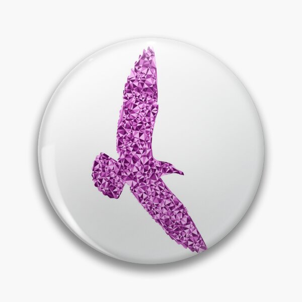 Item preview, Soaring Seagull Pink Triangular Mosaic Silhouette Design designed and sold by DymondDesigns.