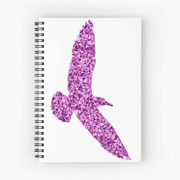 Item preview, Soaring Seagull Pink Triangular Mosaic Silhouette Design designed and sold by DymondDesigns.