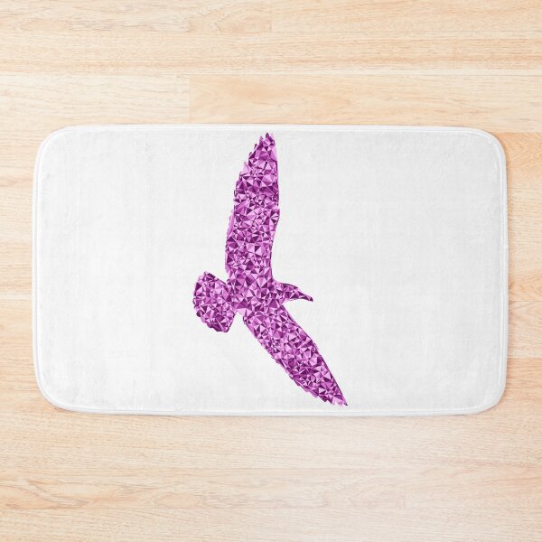 Item preview, Soaring Seagull Pink Triangular Mosaic Silhouette Design designed and sold by DymondDesigns.