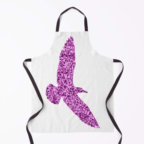 Item preview, Pink Triangular Mosaic Seagull Soaring Silhouette Design designed and sold by DymondDesigns.