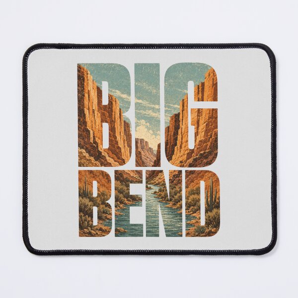 Item preview, Big Bend National Park Santa Elena Canyon Retro Typography designed and sold by SimplyJasper.