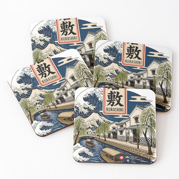 Item preview, Kurashiki Japan Vintage Travel Tourism Art designed and sold by TravelersGems.