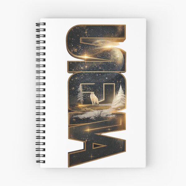 Item preview, Sigma Lone Wolf Cosmic Galaxy Vertical Typography  designed and sold by LC&LCPlatform.
