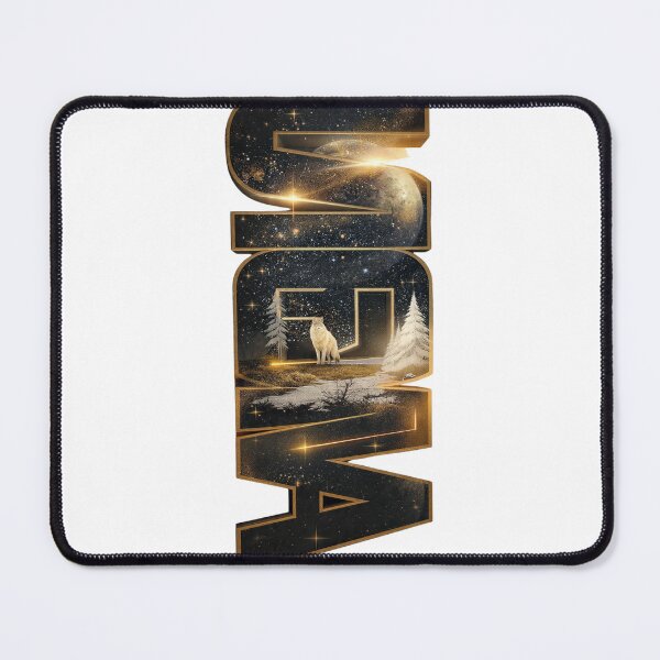 Item preview, Sigma Lone Wolf Cosmic Galaxy Vertical Typography designed and sold by LC&LCPlatform.