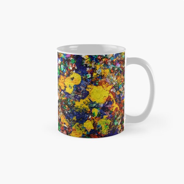 Item preview, Holographic Confetti and Yellow Blue Mixed Media Art designed and sold by THE SPLATTERED HAUS BY SAGE BANKS.